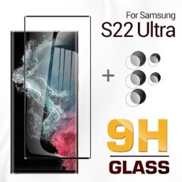 Étui en verre pour Samsung Galaxy S22 Ultra 5G 6.8 "" incurvé 9D Guatemala protecteur d'écran