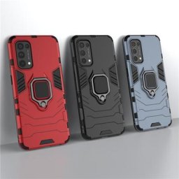 Coque arrière antichoc magnétique avec anneau support pour OPPO Find X3 Lite Pro Fundas