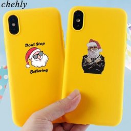 Coque de téléphone du père noël pour iPhone étui mignon en Silicone souple pour iPhone 6s 7 8 11 12