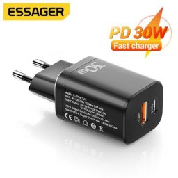 Essager – chargeur USB type-c PD30W quick Charge 3.0 rapide adaptateur secteur pour téléphone