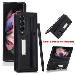 Pour Samsung Galaxy Z Plier 3 Cas S Stylo Porte-Housse En Cuir pour Galaxy Z Fold3 5G Pleine