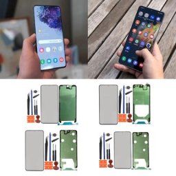 Kit de réparation d'écran LCD verre extérieur avant pour S21 S21 + Plus S21 FE S21 Ultra 5G K1KF