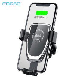 FDGAO – support de téléphone portable 10W chargeur de voiture sans fil pour iPhone 14 13 12 11 Pro