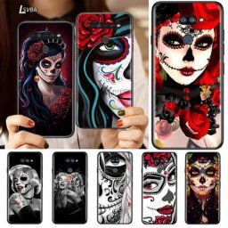 Fleur Crâne Dame Homme Pour LG K92 K62 K52 K42 K31 K22 K71 K61 K51S K41S K30 K20 G8 G8S G8X ThinQ
