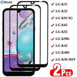 Film de sécurité en verre trempé 9H pour LG K22 K42 K52 K62 K92 5G couverture complète de l'écran