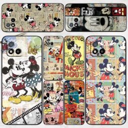 Coque de téléphone noire pour OPPO Realme tureand Minnie Disney Q3S IGHTQ3 C21Y C20 C21