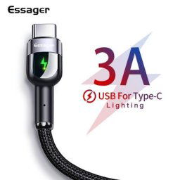 Essager câble USB Type C pour Samsung Galaxy S20 Plus Xiaomi USB-C de charge rapide type-c cordon 3M
