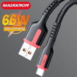 Câble USB Micro et Type C 6A 66W pour téléphone portable charge Super rapide compatible avec