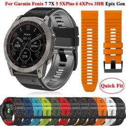Bracelet de montre intelligente 22 26mm en Silicone à dégagement rapide pour Garmin Fenix 7 7X 6X