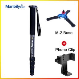 Manbily – support monopode de voyage Portable en Fiber de carbone C333 professionnel avec Mini