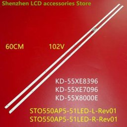 Bande de rétro-éclairage LED pour Sony KD-55X8066E KD-55X8000E KD-55X7096E STO550AN5-51LED-RL