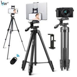 Trépied de téléphone de 150cm trépied de voyage avec support de téléphone 2 en 1 télécommande pour