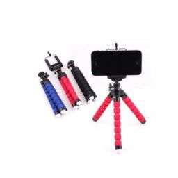 Mini trépied flexible en éponge poulpe pour iPhone support de téléphone avec clip