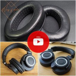 Coussinets d'oreille en cuir véritable coussin en mousse pour casque en peau d'agneau et de