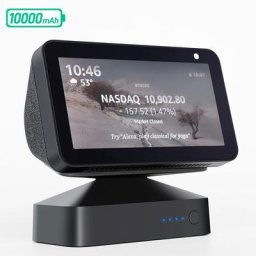 GGMM – Base de batterie ES5 adaptée à Echo Show 5 1er et 2ème haut-parleur réglable Alexa Smart