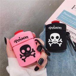 Juste de protection en silicone souple pour AirPods 2 étui pour écouteurs dessin animé 3D crâne