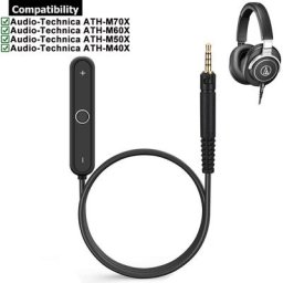 Bluetooth 5.0 Stéréo Mains Libres A2DP Adaptateur Récepteur pour Audio Technica ATH-M50X ATH-M40X