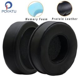 POYATU-Oreillettes noires de remplacement pour casque Bluedio T4 T4S coussins pour oreillettes