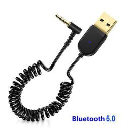 Adaptateur récepteur Bluetooth 5.0 AUX pour voiture transmetteur Audio sans fil Jack 3.5mm