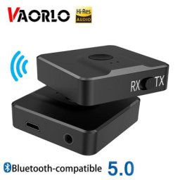 VAORLO BT-10 Récepteur audio de voiture 5.0 Bluetooth 3.5mm Prise AUX Carte TF Jouer de la musique