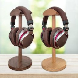 Support de téléphone en hêtre avec base en bois massif calcul de la nature support de casque pour