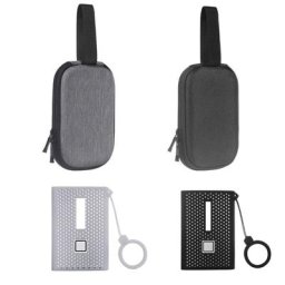 Sac de rangement Portable pour disque dur sac de rangement avec couvercle en Silicone SSD Combo