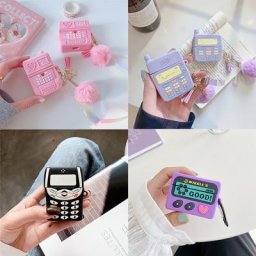 Étui pour écouteurs en silicone pour Apple AirPods 1/2/Pro/3 design de téléphone portable rétro