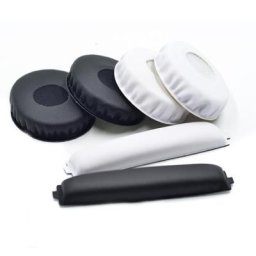 Sennheiser-Oreillettes de remplacement en cuir avec coussin et bande de sauna pour HD218 HD219 HDP2