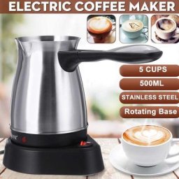 Cafetière Électrique Portable en Acier Inoxydable Machine à Expresso 500ml 220V Moka Italienne