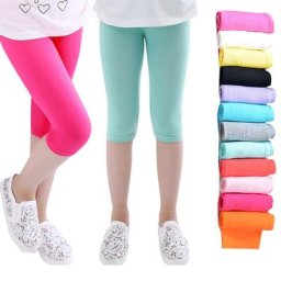 Pantalon longueur genou pour fille de 3 à 10 ans vêtement court pour enfants bas assortis