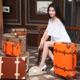 Ensemble de bagages à roulettes valise de voyage pour femmes sur roues Valise à roulettes en cuir PU