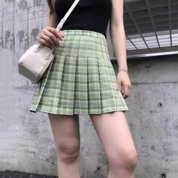 Y2K – mini jupes plissées à carreaux jaunes pour femmes mode d'été bureau fête club