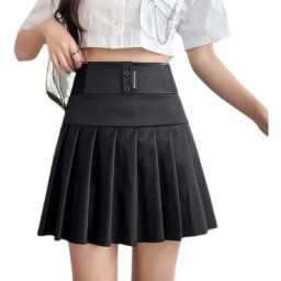Ew – jupe mini plissée noire pour femmes mode coréenne décontractée vêtements pour femmes et