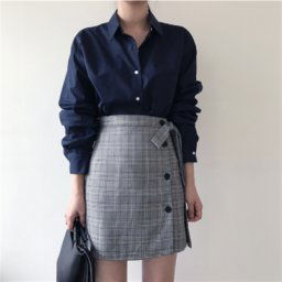 Jupe courte slim taille haute pour femmes et filles mini jupe vintage unie imprimé léopard croisé