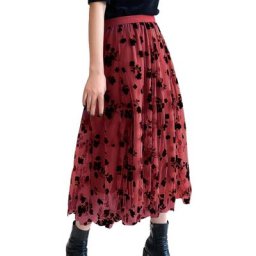 Jupe longue en maille élastique taille haute pour femmes jupe longue en gaze taille haute mode