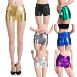 VIIANLES-Short de brevBrcorporelle pour Femme Sexy D.lique Argenté Rave Booty Taille Moyenne