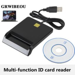 GRWIBEOU-Lecteur de carte d'identité multifonction carte de téléphone Sim puce intelligente