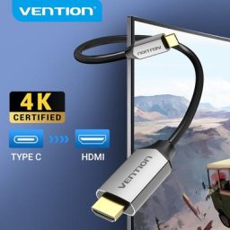 Vention USB C HDMI 4K Type C vers HDMI 60HZ câble Thunderbolt 3 adaptateur pour Huawei P40 Mate 30