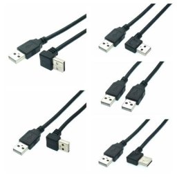 Adaptateur d'extension USB 2.0 mâle vers USB A mâle 90 résistant angle droit vers le haut et le