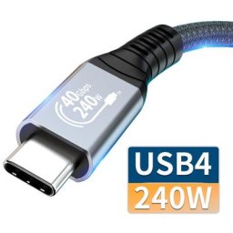 WinterWANA-Câble de données USB 4 40Gbps 8K à 60Hz PD 100W 240W Type C Mâle à C Mâle Fil de