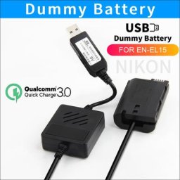 EN-EL15A EN-EL15 Batterie Factice EP-5B Adaptateur secteur USB pour Nikon D500 D600 D610 D750 D780