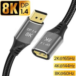 Câble d'extension DP 8K câble d'extension DP 1.4 mâle à femelle pour HDTV nintendo Switch