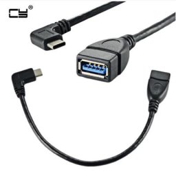 Câble USB3.1 mâle vers USB3.0 Type A femelle convertisseur de données à angle droit de 90 degrés