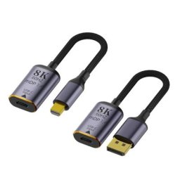 Convertisseur adaptateur 8K usb 3.1 femelle vers Displayport DP-/mini-dp mDP1.4 mâle B2RC