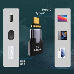 Connecteur magnétique 10Gbps Type C mâle vers USB3.0 femelle à 90 degrés à angle droit livraison