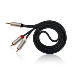 Câble adaptateur RCA 3.5mm à 2 mâles séparateur en Y cordon AUX pour haut-parleur