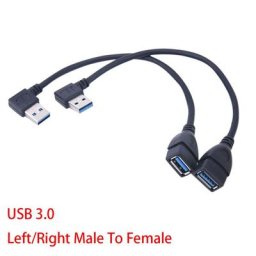Câble universel USB 3.0 mâle vers femelle 20cm Angle 90 degrés Extension de synchronisation de