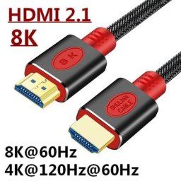 Câble HDMI 8K à 60Hz 4K à 120Hz HDR haute vitesse 48Gbps HDCP 2.2 pour commutateur PS4 TV