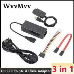 Adaptateur USB 2.0 vers 2.5/3.5 pouces SATA PATA IDE câble convertisseur pour disque dur HDD avec