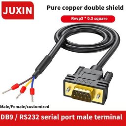 Câble de port série DB9 mâle unique et câble de connexion 600 RS232 fil 485 port COM 38 broches 9